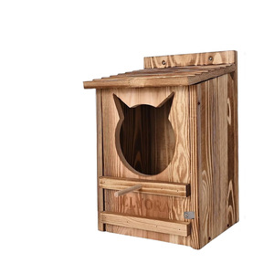 Casa de Pájaros de Madera Rectangular, Duradera, para Jardín Exterior, Comedero para Búhos, Decoración - Product Image 5