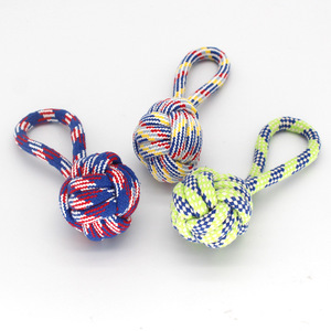 Jouets à mâcher pour chiens, écologiques, personnalisables, couleurs variées, indestructibles, pour chiens agressifs, races adultes, corde en coton à 2 nœuds, vente en gros - Product Image 3