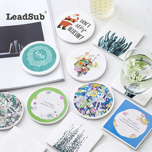 Matte Absorbent <strong>Ceramic</strong> <strong>Coasters</strong> Stone <strong>Coasters</strong> for Drinks With Cork Back - Product Image 1