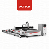 Machine de découpe au laser à fibre pour tôles et tubes Dxtech 2kw 4kw 6kw avec table d'échange