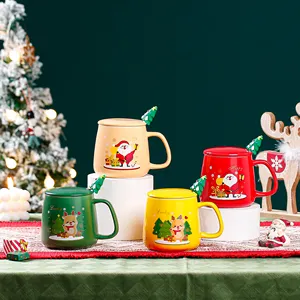 クリスマスコーヒーカッププロモーションセラミックサンタマグ磁器クリスマスマグクリスマスカップギフト用高級カップ