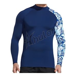 Traje de Baño Unisex Ecológico con Logotipo Personalizado OEM, Manga Larga con Estampado por Sublimación, Secado Rápido, Protección UV, Transpirable - Product Image 1