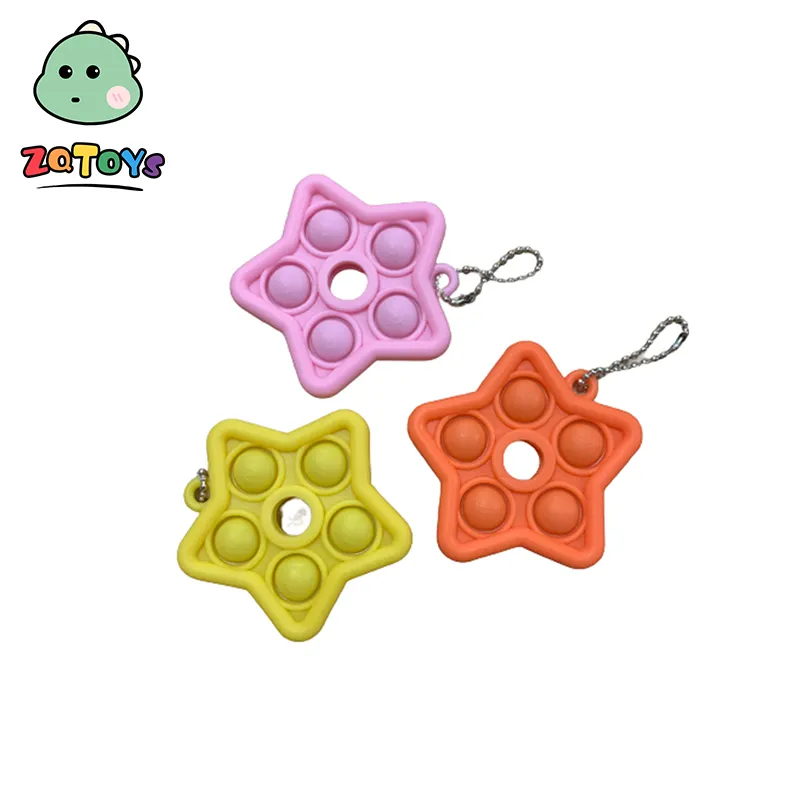 Zhiqu New creative and interesting silicone decompression decompression fidget spinner toy keychain