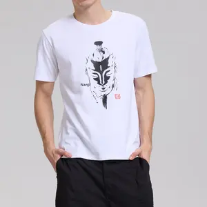 Shanghai Original Erlang Shen Jun 343 Camiseta informal de algodón puro con cuello redondo y manga corta, ajuste holgado, con estampado de personajes - Product Image 2