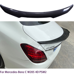 For C-Class W205 4Door Sedan PSM Style Carbon Fiber <b>Rear</b> <b>Spoiler</b> Trunk Wing 2013-2022 - Product Image 2