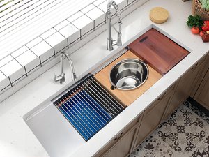 อ่างล้างจานแบบติดตั้งบนเคาน์เตอร์ ปลอดภัย ถูกสุขอนามัย ใช้งานได้ยาวนาน ติดตั้งง่าย เหมาะสำหรับการปรับปรุงบ้าน - Product Image 2