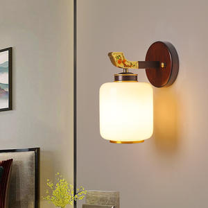 Lustre élégant de style chinois en bois massif et tout en cuivre pour salle à manger, bureau, chambre à coucher, éclairage d'inspiration zen pour la maison - Product Image 4