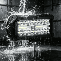 Barre lumineuse de travail LED à triple rangée de 6,6 pouces 120W, étanche IP68, 12-48V, 4800lm, lampe de conduite auxiliaire pour voiture tout-terrain, camion, chariot élévateur