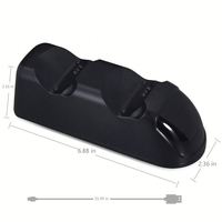 2025 Station de charge rapide double contrôleurs Station de chargeur Base de support de manette de jeu pour PlayStation 4 PS5/Pro/Slim prix usine