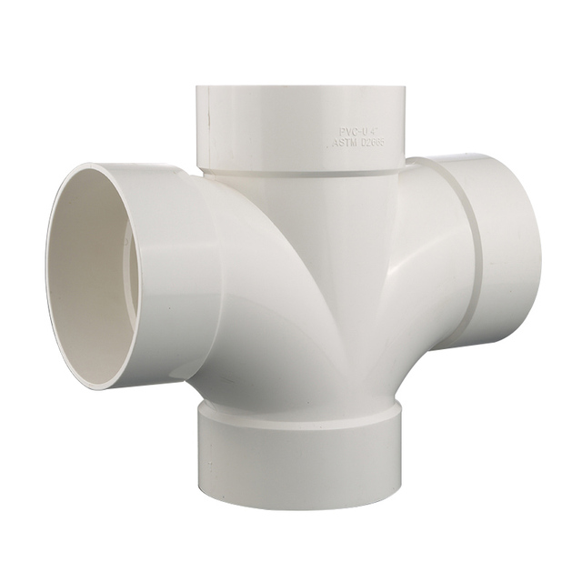 Mexico 4 Inch PVC Pipe Fittings DWV Sanitary Cross
