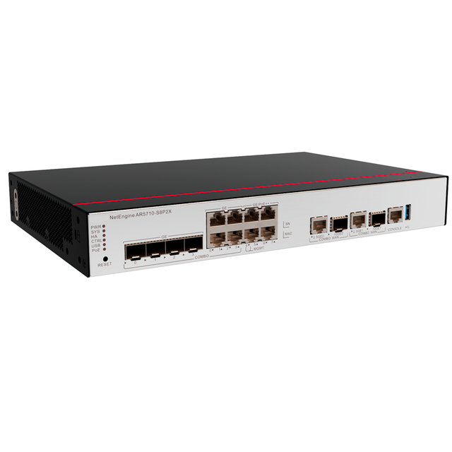 HW NetEngine AR5710-S8P2X 50010719 2*10GE SFP+/2.5GE Copper Combo WAN,4*GE Copper(POE++) LAN,4*GE Combo LAN Enterprise Routers