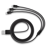 Aksesoris Elektronik Murah 3 in 1 Tipe C USB A Kabel Data Nilon Terjalin 3A Pengisian Daya Super Cepat Transmisi Data Kecepatan Tinggi