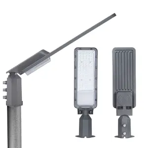 Luz de rua LED de alto desempenho com sensor de radar 120-130lm para iluminação de estradas externa dissipação de calor de alumínio integrada