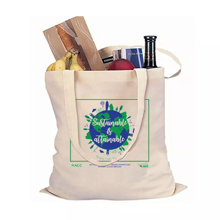 Personalized Printed Logo Blank Large Cotton Tote Bag Canvas