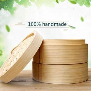 Panier de cuisson vapeur durable en bambou, 13 pouces, 2 onces, sans colle, avec couvercle classique, pour usage commercial alimentaire, 3 pouces, une pièce - Product Image 5