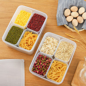 Food <b>Container</b> Rectangle L Airtight <b>Plastic</b> <b>Lid</b> Fridge Organizer - Product Image 2