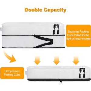 8 pièces de cubes de rangement en rotin pour vêtements, organisateurs de bagages de voyage, sacs de rangement pour valise, double capacité, pliables, avec gobelet à brosse à dents - Product Image 3