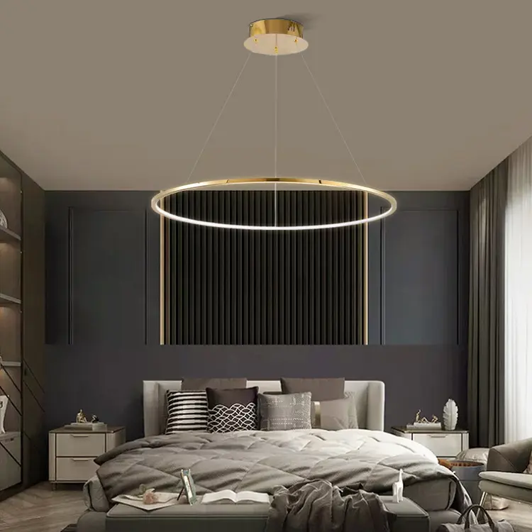 Hot Koop Villa Woonkamer Moderne Ringcirkel Hanglamp Materiaal Luxe Indoor Kroonluchters Hanglamp