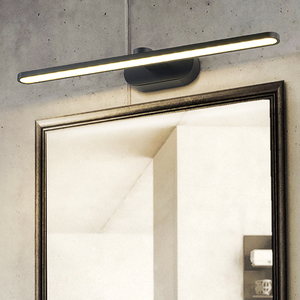 Applique Murale LED Minimaliste Moderne en Aluminium Noir Rectangulaire avec Contrôle Tactile et Intensité Variable, Lumière Blanche Neutre 4100K pour Salon - Product Image 6