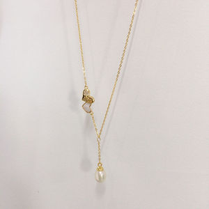 Fancyday vente en gros plaqué or 18 carats perle d'eau douce collier ras du cou perle pendentif bijoux - Product Image 5