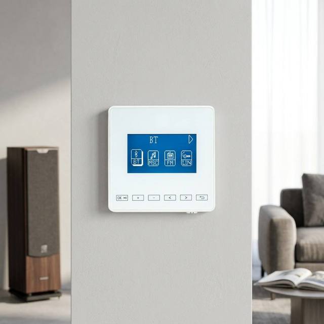 2.5 Inch HD Touch Screen  Stereo Wall Amplifier with Multi-room Background Music System for Smart Home Wireless Audio