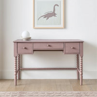 Bureau d'étude ergonomique en bois massif rose pour enfants et filles, table d'apprentissage pour la maison, ensemble de table d'écriture pour chambre d'enfant