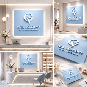 Insegna Aziendale in Acrilico 3D Personalizzata con Taglio Laser, Lettere Bianche in Rilievo, Elegante Logo Monogramma per Uso Professionale e Pubblicitario - Product Image 4