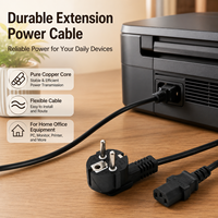 Cable de Alimentación Estándar Europeo, Cable de PVC Duradero con Enchufe Schuko, Conector IEC C13 para Monitor de Computadora, Equipo de Oficina