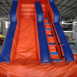 Trượt nước <span class=keywords><strong>Bouncer</strong></span> màu đỏ và màu xanh với hồ nước nhỏ cho người lớn và trẻ em ở nhà ngoài trời - Product Image 6