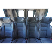 Siège de bus de transport de passagers OEM pour Sprinter Hiace Van, intérieur en cuir noir, double couture, dossier haut avec accoudoir et ceinture de sécurité