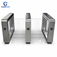 Barrière de sécurité robuste en acier inoxydable avec moteur sans balais, anti-collision, engrenage multi-ID pour parcs publics, écoles, bureaux et halls d'accueil