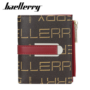 กระเป๋าสตางค์สั้นผู้หญิง Baellerry หนัง PU ขนาดเล็ก กระเป๋าใส่เหรียญแบบซิป ลายตัวอักษร ใช้ได้ทุกวัน - Product Image 5