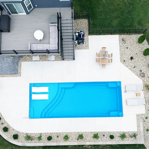 Grand jardin en vente piscines thermales souterraines en fibre de verre pour la maison piscine sans fin durable 16x32 - Product Image 2