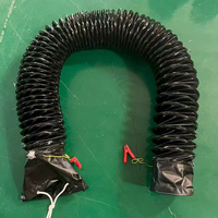 Conduit d'air flexible en PVC antistatique et antidéflagrant noir de 400 mm