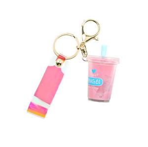 Porte-clés créatif et adorable pour fille, thé au lait perlé, tendance, dessin animé, pendentif, petit cadeau, vente en gros - Product Image 1