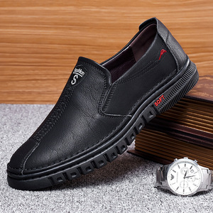 Mocasines de Cuero Genuino para Hombre, Zapatos Casuales Sin Cordones, Suela Suave, Tacón Bajo, Estilo Británico, Color Sólido, Hechos en Wenzhou - Product Image 3