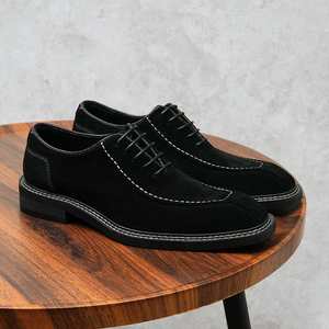 Nouvelles Chaussures d'Affaires Respirantes en Cuir de Vachette pour Hommes, Modèle Pointu avec Détail Gaufré, Imperméables pour l'Automne – Meilleures Ventes - Product Image 6