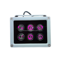 Lámpara iluminadora de luz infrarroja de alta potencia 6 LED DC12V24V 50 metros 850ml iluminación IR para cámaras de seguridad CCTV IP66