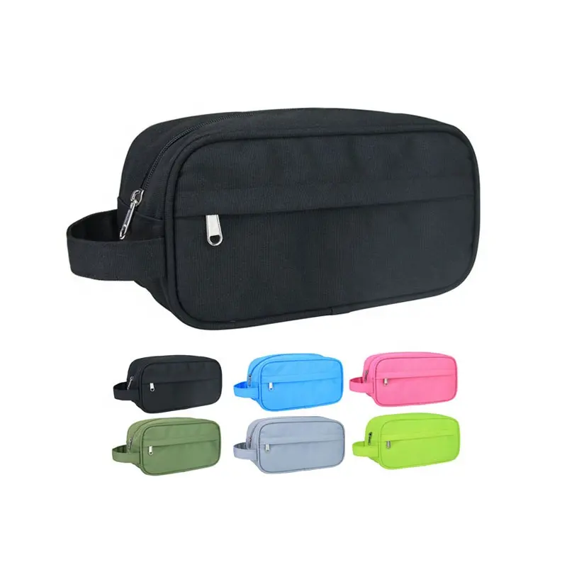 Wholesale Waterproof Polyester makeup bag cosmetic professional Dopp Kit Custom Best toiletry bag men hanging for travel