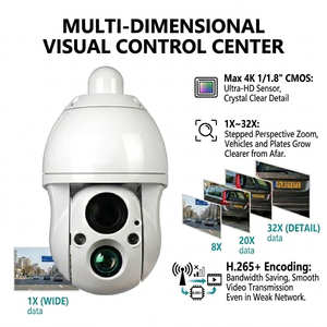 Cámara PTZ Térmica Láser IR6 CMOS 4K con Zoom 30X, Visión Nocturna de Largo Alcance, NVR, Seguridad Industrial para Exteriores - Product Image 2