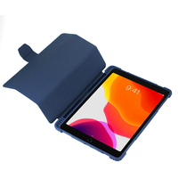 Funda Protectora Resistente a Impactos para iPad, con Soporte Tríptico, Carcasa Trasera Transparente y Protección Completa de Bordes