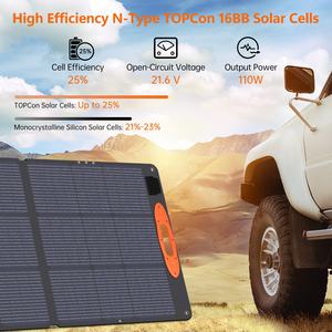 Chargeur solaire 110W, panneau solaire portable, panneau solaire pliable, sortie 18V, <span class=keywords><strong>camping</strong></span> en plein air, station d'alimentation portable, <span class=keywords><strong>camping</strong></span>-<span class=keywords><strong>car</strong></span>, VR - Product Image 4