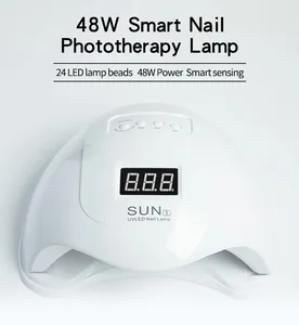 48 W LED asciugacapelli UV per unghie con sensore, 4 impostazioni Timer per smalto professionale