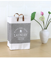 Panier à linge pliable multifonctionnel en toile en gros, grand panier à linge avec fermeture à glissière, impression personnalisée, organisateur de jouets
