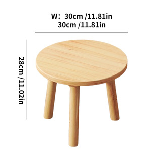 Taburete de Bambú Simple, Color Madera Natural, Reforzado y Estable, para Uso Doméstico, para Niños - Product Image 5