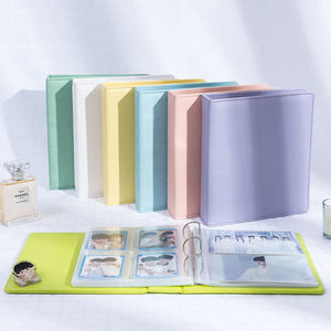 <span class=keywords><strong>Album</strong></span> <span class=keywords><strong>photo</strong></span> A5 multicolore en cuir PU et PP avec 3 anneaux et clip en <span class=keywords><strong>D</strong></span> pour toutes les pages intérieures au format A5 Logo imprimé au design coloré - Product Image 3
