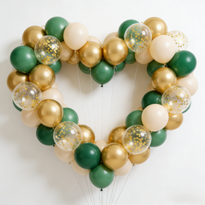 624219 Bouquet di Palloncini Verde Salvia e Oro con Coriandoli, <span class=keywords><strong>Elegante</strong></span> Decorazione per Compleanni, Matrimoni e Baby Shower - Product Image 3