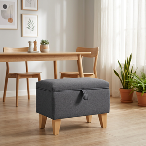 <span class=keywords><strong>Banc</strong></span> ottoman capitonné Ainsley moderne avec couvercle à charnières et <span class=keywords><strong>rangement</strong></span>, tabourets pliables en tissu pour salon, <span class=keywords><strong>salle</strong></span> <span class=keywords><strong>de</strong></span> <span class=keywords><strong>bain</strong></span>, hôtel - Product Image 3