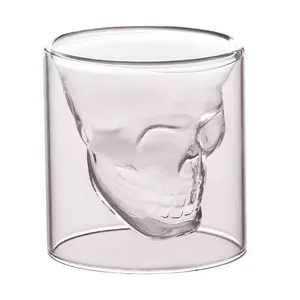耐热玻璃杯制造商啤酒威士忌杯子玻璃杯双壁绝缘硼硅酸盐玻璃杯