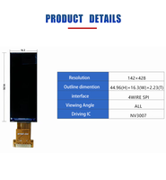 Module LCD TFT IPS Enrich Factory 1,68 pouce, résolution 142x428, NV3007 SPI, 262K couleurs, luminosité 300 nits